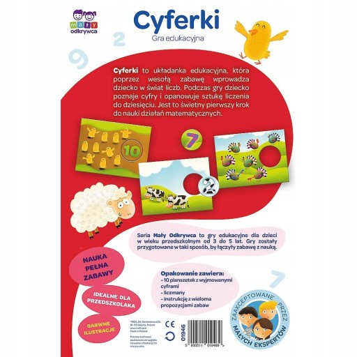 GRY EDUKACYJNE dla 6 LATKA Mały Odkrywca Cyferki