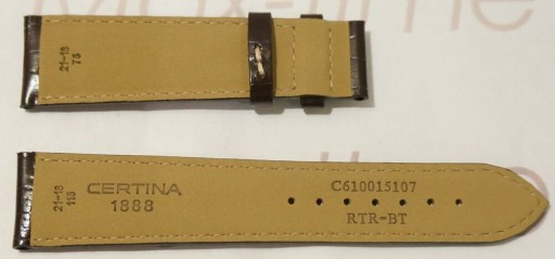 ОРИГИНАЛЬНЫЙ РЕМЕНЬ CERTINA C001639A C610015107 21 мм