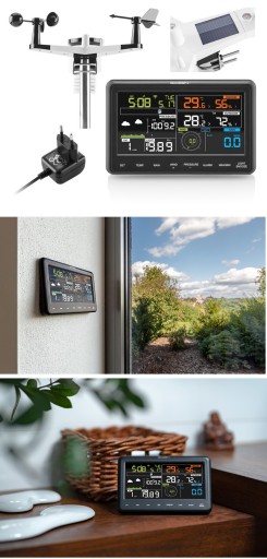 Профессиональная метеостанция ПРОГНОЗ ПОГОДЫ WI-FI SOLAR Gogen APP.