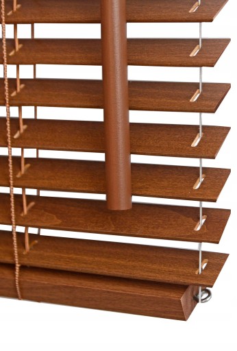 ŻALUZJE ORZECH ROLETY DREWNIANE 25MM 80x80