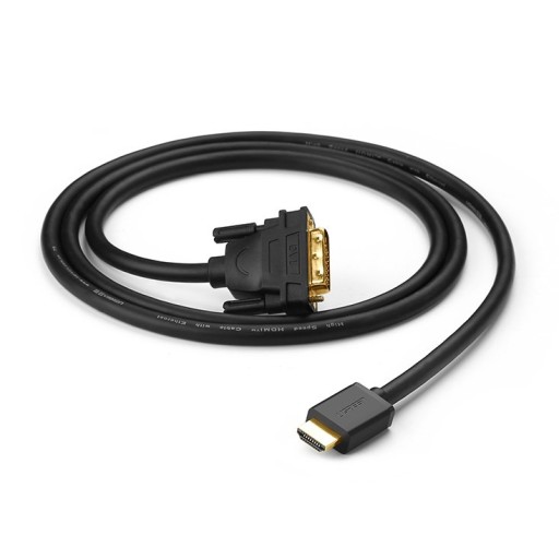 КАБЕЛЬ-АДАПТЕР UGREEN ВИДЕОДАПТЕР КАБЕЛЬ HDMI-DVI FULL HD 60ГЦ 2М