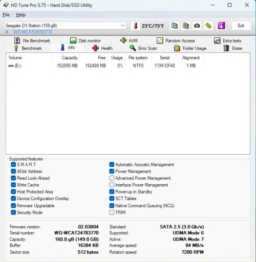 DELL WD1602ABKS 160 ГБ SATA 7,2 КБ 3,5 дюйма D01