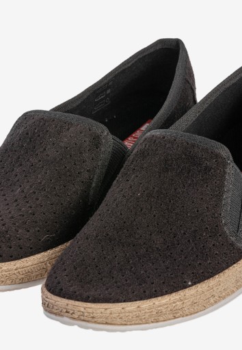 Espadryle Damskie BIG STAR Buty Tenisówki Wsuwane Modne Czarne FF276032 39