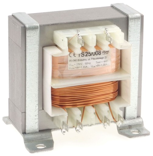Transformator 2x9V-2x1.35A, Indel, TS 25/008