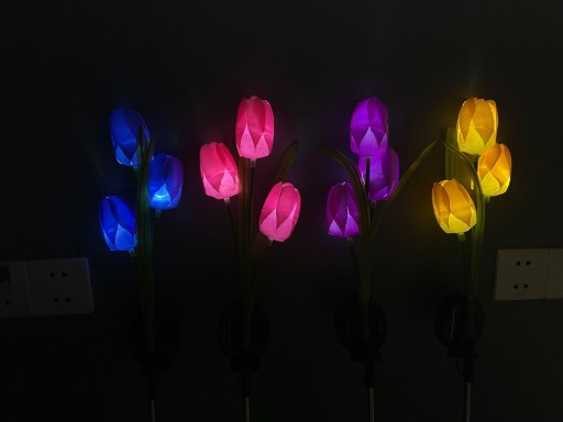 Подключаемая солнечная лампа TULIPS LED цветочная лампа SOLAR TULIP FLOWERS