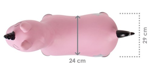 Skoczek gumowy dla dzieci JEDNOROŻEC 60 cm różowo-