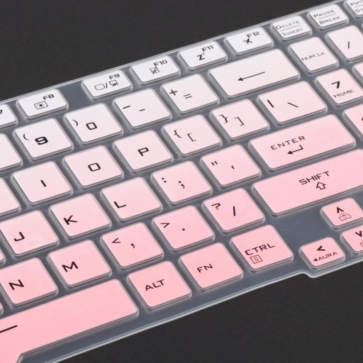 Универсальный силиконовый чехол-клавиатура для ASUS TUF Gaming A15 Gradient Pink