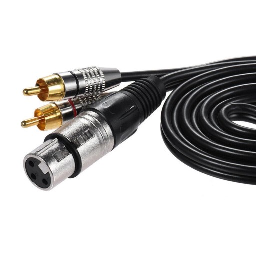 Shiwaki 2 шт. XLR 3-контактный разъем «мама» на 2 разъема RCA «папа»