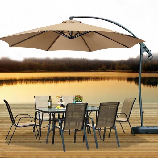 Wodoodporny Poszycie parasola ogrodowego 8 ramion 300cm brązowy
