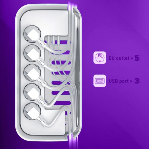 Зарядная станция Organizer BOX с полоской 5x 230 3x USB Spacetronik SR201