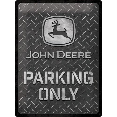 Вывеска металлическая JOHN DEERE PARKING ONLY 30x40