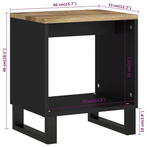 Журнальный столик vidaXL 40x31x46 см Дерево и древесные материалы
