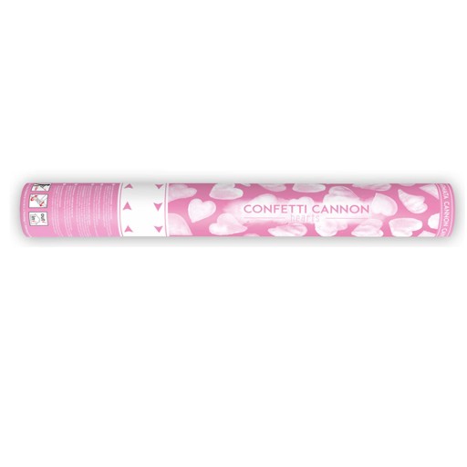 WHITE HEARTS CONFETTI ТРУБКИ 40 см 4 шт.