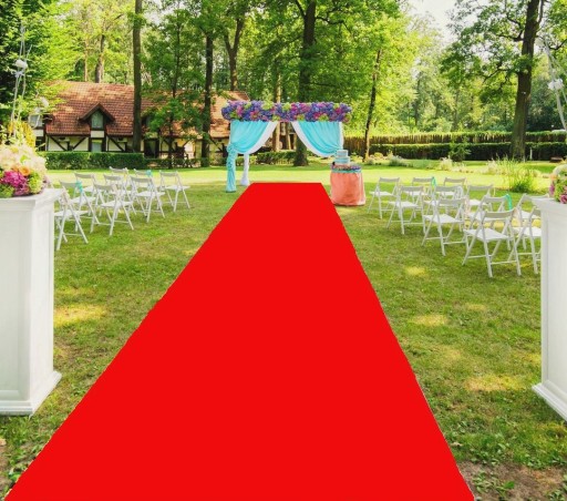 DYWAN CZERWONY NA ŚLUB DO KOŚCIOŁA OKOLICZNOŚCIOWY 10 MB SZEROKOŚĆ 150 CM