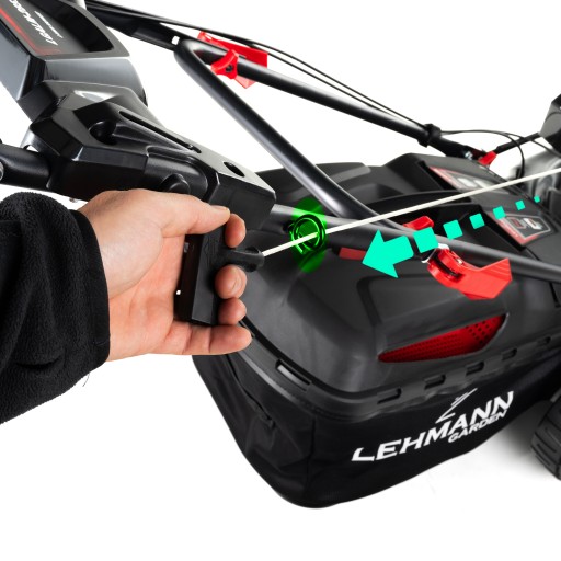 БЕНЗИНОВАЯ КОСИЛКА С LEHMANN BRIGGS GIGANT DRIVE, КОРЗИНА 60 Л С 2 НОЖАМИ, МАСЛО