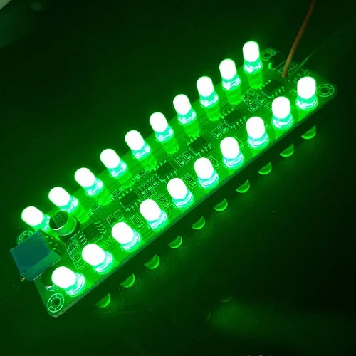 Светодиодный индикатор управления звуком с микрофоном, USB-эквалайзером, красный, 20 диодов