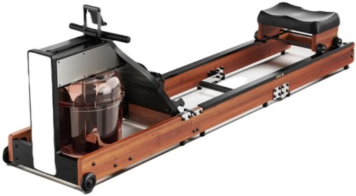 Kingsmith WR1 Коричневый гребной тренажер для воды, Bluetooth, подходит для Android iOS, ЖК-дисплей, дерево