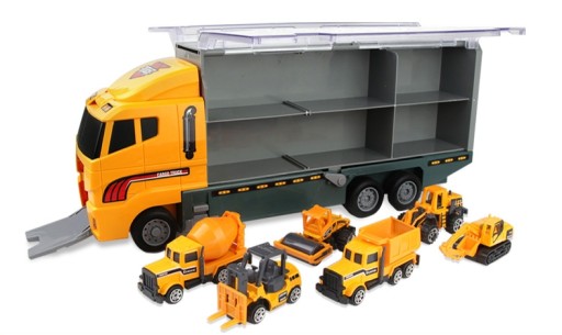 TRUCK TRUCK LAWETA + 6 МАШИН Набор машин XL