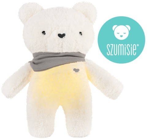 SZUMISIE MIŚ 5W1 Z APASZKĄ MASKOTKA USYPIACZ LAMPKA SZUM CZUJNIK SNU+GRATIS