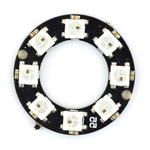 Светодиодное кольцо RGB WS2812B 5050 x 8 диодов - 30 мм