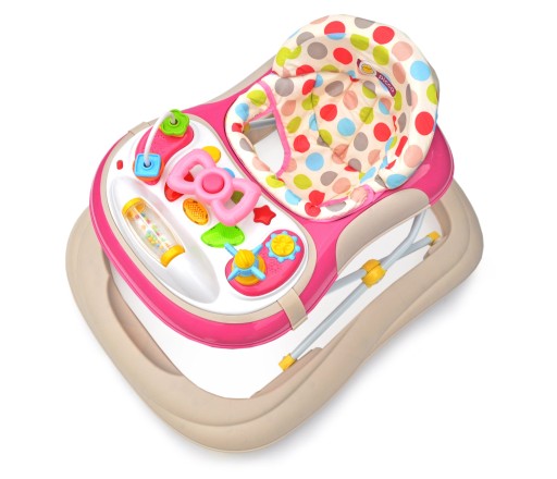 Интерактивные мягкие колеса ZIPPI Walker 2в1 РОЗОВЫЕ