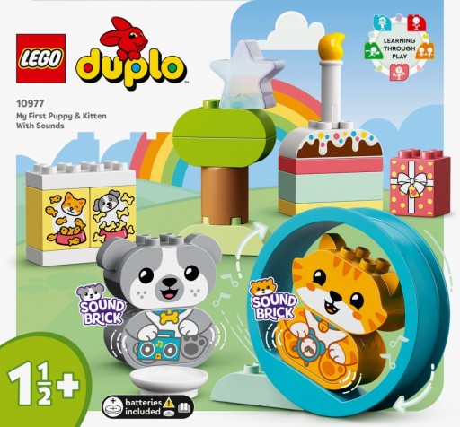 Блоки DUPLO 10977 Мой первый щенок и котенок