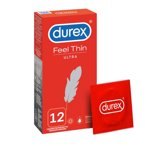 Презервативы DUREX Feel Thin Ultra Thin, 12 шт., увлажненные