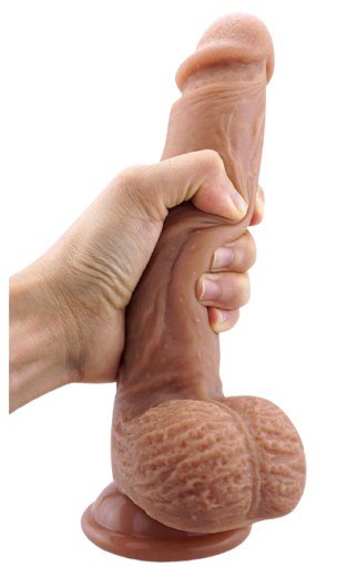SEX DILDO SZTUCZNY PENIS Z JĄDRAMI REALISTYCZNY CZŁONEK Z PRZYSSAWKĄ 120cm
