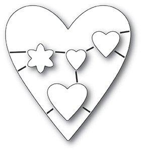 Wykrojnik - Memory Box - Wirework Hearts serce