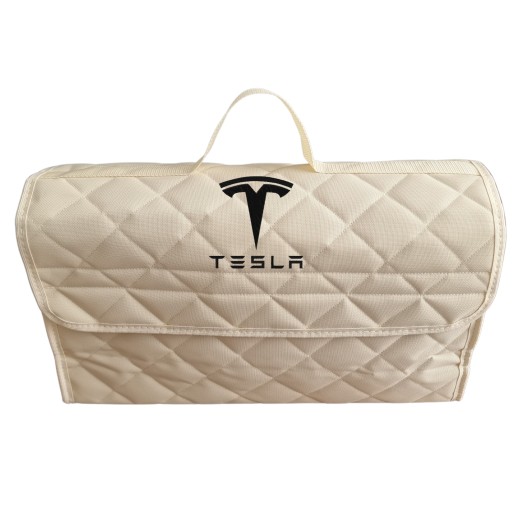 Torba do bagażnika auta Organizer na kosmetyki samochodowe LOGO Marka TESLA