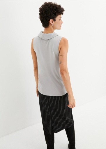 СЕРЕБРЯНЫЙ МЕТАЛЛИК С ПАЙЕТКАМИ 52/54 1O0I22 ТОП BONPRIX С