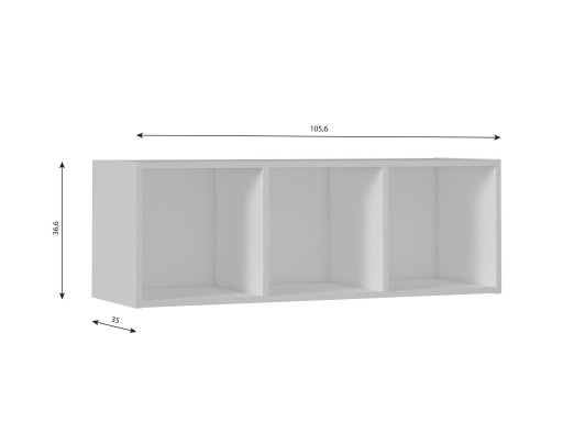ПОДСТАВКА BOX 3 ДЛЯ ВИНИЛОВЫХ ПЛАСТИНОК, БЕЛАЯ