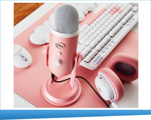 ПРОВОДНОЙ МИКРОФОН СИНИЙ YETI USB СЛАДКИЙ РОЗОВЫЙ
