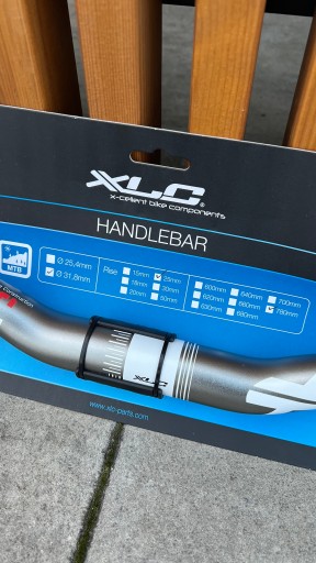 XLC Pro Ride HB-M16 Высота руля 25 мм 31,8 мм 780 мм серый MTB DH