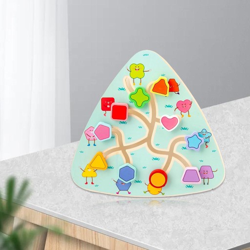 Puzzle Drewniany labirynt Gra planszowa Zabawka matematyczna Umiejętności motoryczne Zajęty kształt planszy