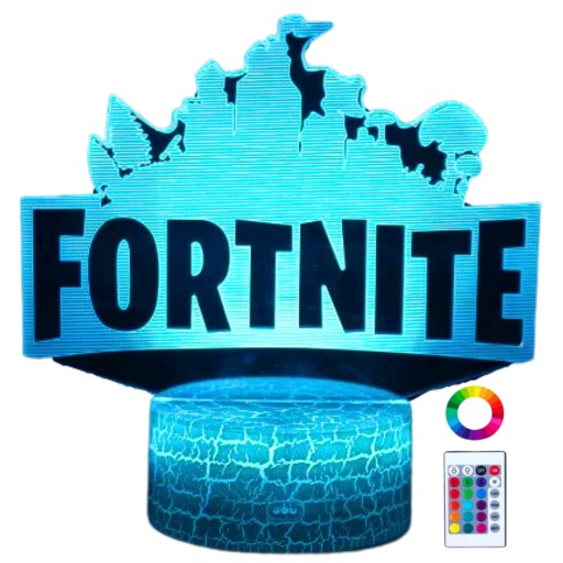 Настольная ночная лампа для детей Fortnite Battle Royale LED 3D + пульт дистанционного управления