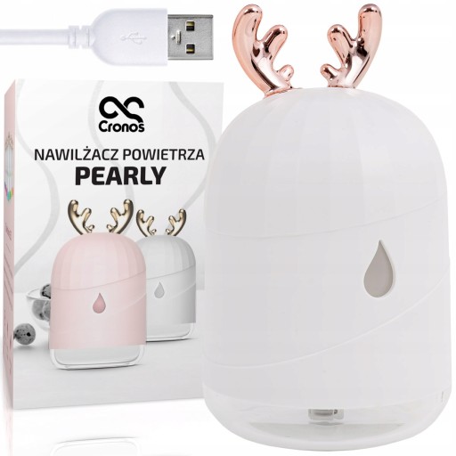 NAWILŻACZ POWIETRZA LED AROMATERAPIA ATOMIZER JELENIE ROGI CRONOS Z FILTREM