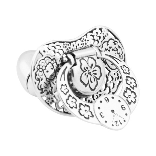 Серебряная соска для крещения 925 гравировка и посвящение