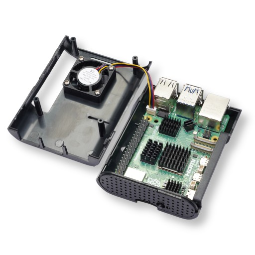 Корпус для Raspberry Pi 5 с ШИМ-управляемым вентилятором и 5-ю радиаторами