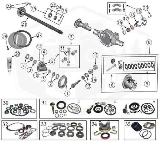 ПОДШИПНИК КОЛЕСНОГО ВАЛА JEEP CHEROKEE GRAND DANA 35 44