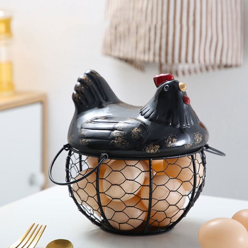 Metalowa ceramiczna ozdoba na kurę – piękna,