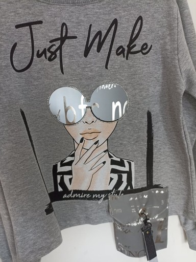 СВИТШОТ JUST MAKE, СЕРЫЙ 12 - 152 весна