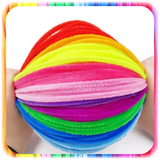 КРЕАТИВНЫЕ ЦВЕТНЫЕ ПРОВОЛОЧКИ, АССОРТИ, ДЕКОРАТИВНЫЕ ПЛЮШЕВЫЕ ПРОВОЛОЧКИ, 30 СМ, 100 ШТ.