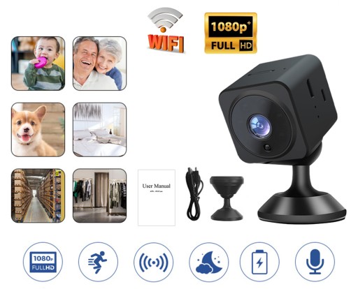 Kamera P2P wifi aplikacja detekcja ruch tryb nocny mikrofon głośnik microSD