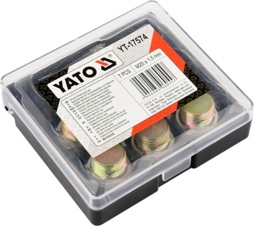 РЕМКОМПЛЕКТ ПРОБКИ МАСЛЯНОГО ПОДДОНА YATO M20X1,5MM 7CZ YT-17574