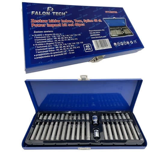 НАБОР КЛЮЧЕВЫХ КЛЮЧЕЙ TORX IMBUS С ПЛИНЕМ, 40 шт.