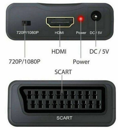 АДАПТЕР SCART-HDMI АДАПТЕР ЕВРОСОЕДИНИТЕЛЯ