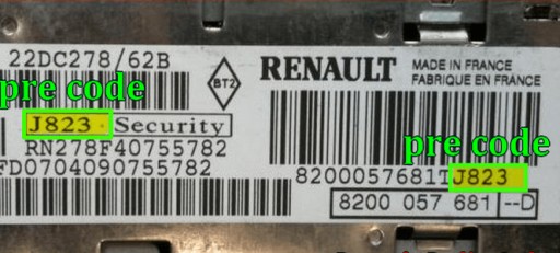 РАСШИРКА РАДИОКОДА RENAULT SCENIC KANGOO