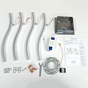 NOWOCZESNA LAMPA SUFITOWA LED ŻYRANDOL 24W 6500K DO SALONU, KUCHNI