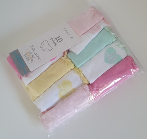 PRIMARK Majtki Figi 10szt 104cm 3-4L Be Kind